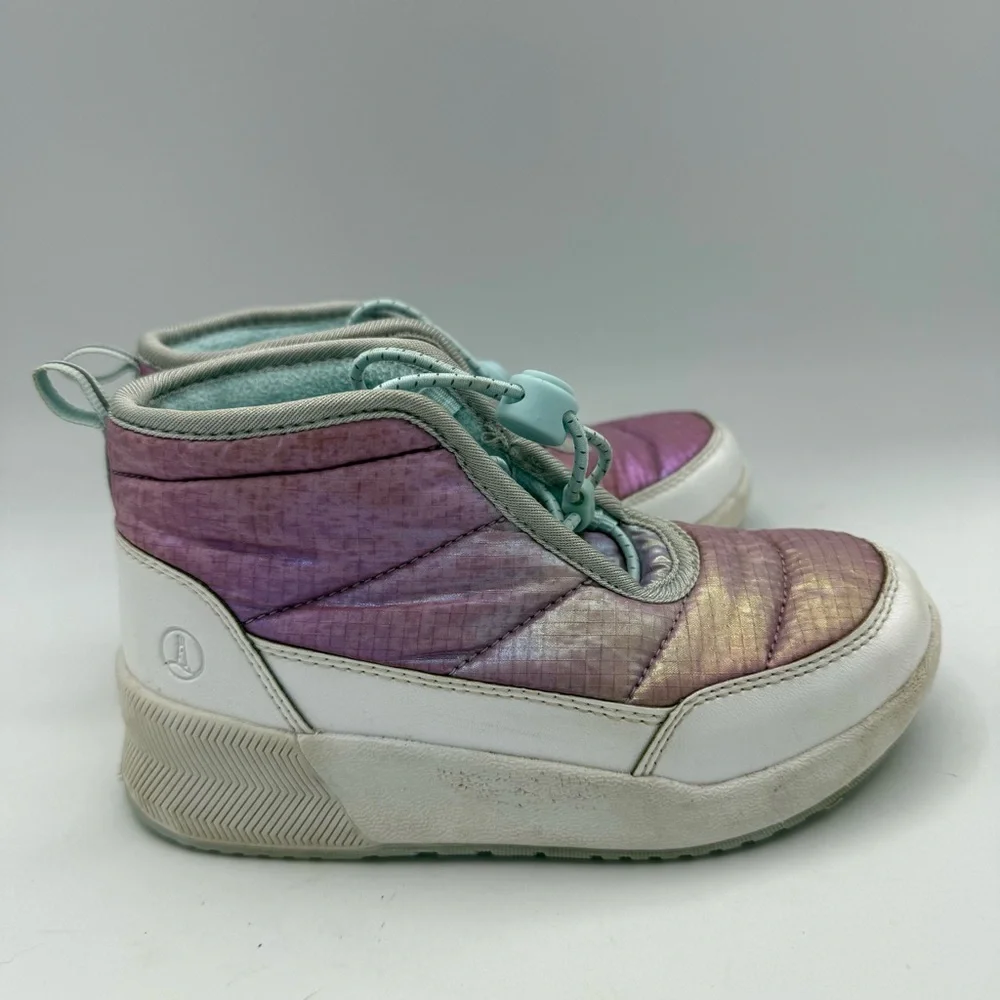 Lands' End‎ Kids' Iridescent Pink and White Boots Size 11